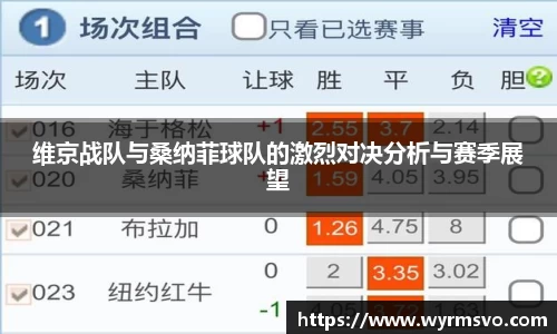 维京战队与桑纳菲球队的激烈对决分析与赛季展望